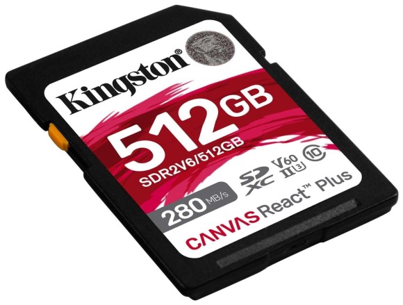 Karta Kingston 512GB Canvas React Plus SDXC UHS-II 280R/100W U3 V60