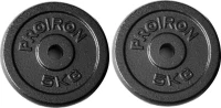 Proiron Zestaw obciążników 2 x 5kg, czarny, lity żeliwny 25mm otwór