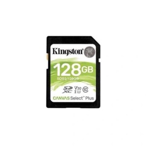 Kingston Canvas Select | Flash memory card | 128 GB | SDXC UHS-I Memory Card | Speed Class Video Class V30 / UHS-I U3 / Class10