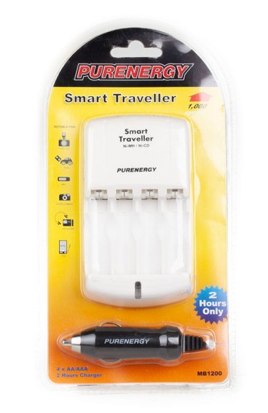 Ładowarka Pureenergy Smart Traveller MB1200 (4x AA/AAA Ni-MH, Ni-Cd)