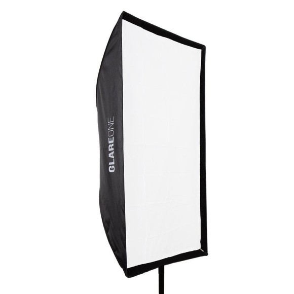 Softbox prostokątny GlareOne parasolkowy 80 x 120 cm z dyfuzorem do lamp reporterskich