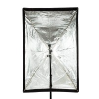 Softbox prostokątny GlareOne parasolkowy 80 x 120 cm z dyfuzorem do lamp reporterskich