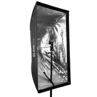 Softbox prostokątny GlareOne parasolkowy 80 x 120 cm z dyfuzorem do lamp reporterskich