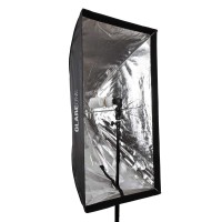 Softbox prostokątny GlareOne parasolkowy 80 x 120 cm z dyfuzorem do lamp reporterskich