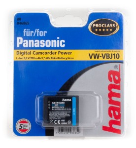 Akumulator Hama CP865 zamiennik VW-VBJ10 Panasonic CGA-S008, DMW-BCE10, Ricoh DB-70