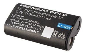 Akumulator Premium Gold KLIC-8000 1600mAh Kodak Easyshare: Z1085 IS, Z612
