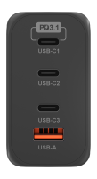 Ładowarka Sieciowa NEWELL GaN 240W 1x USB-A, 3x USB-C Smartfon Laptop