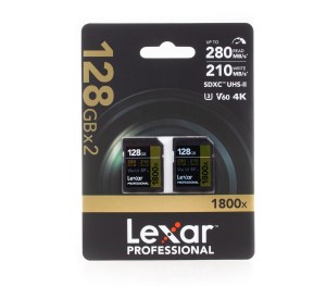 Karta pamięci LEXAR Pro 1800x SDXC U3 (V60) UHS-II R280/W210 128GB - 2pack