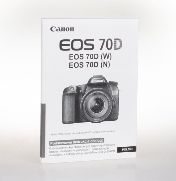 Instrukcja obsługi Canon 70D + funkcje Wi-Fi, 162 strony - powystawowa