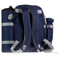 Plecak piknikowy Hama zestaw dla 4 osób, koc, pokrowiec na wino