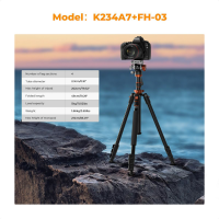 Statyw fotograficzny video K&F Concept K234A7 z głowicą olejową FH-03