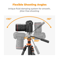 Statyw fotograficzny video K&F Concept K234A7 z głowicą olejową FH-03