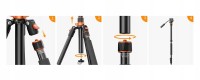 Statyw fotograficzny video K&F Concept K234A7 z głowicą olejową FH-03