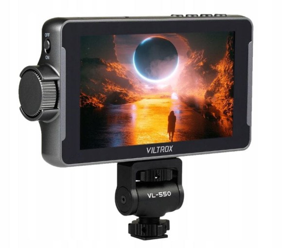 Monitor podglądowy VILTROX DC-550 HD HDMI 3D LUT + akumulator HDMI etui