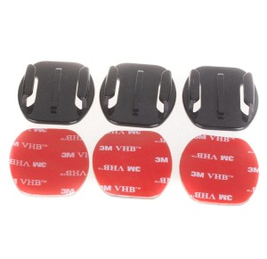 Gopro 3szt Uchwyty + naklejki 3M Flat Adhesive płaskie samoprzylepne