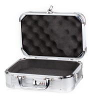 Kuferek Walizka Dorr Silver 10 aluminiowa szyfr wew. wym. 23x15x7.5cm