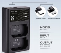 Podwójna Ładowarka USB do NP-FZ100 Sony A7 A7R III A9 II A6600 K&F CONCEPT / KF28.0010