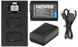 Ładowarka dwukanałowa Newell DL-USB-C z akumulatorem NP-FW50 zestaw