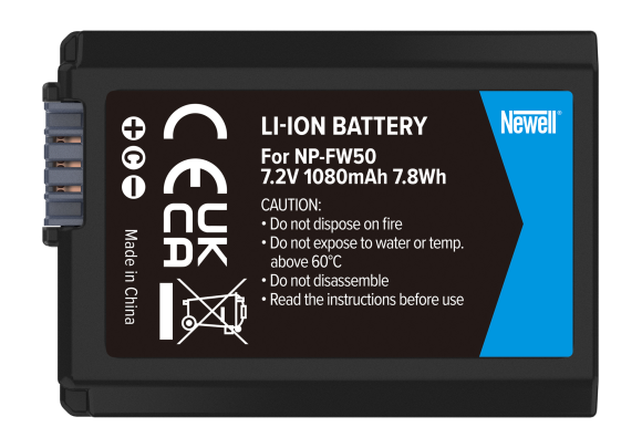 Akumulator NEWELL zamiennik NP-FW50 A33/A55/NEX-3/NEX-5/ A7/ A7II/ A7S/ A7R/ A55/ RX10 II/RX10 III/ A6300/A6000  1080mAh