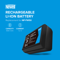 Akumulator NEWELL zamiennik NP-FW50 A33/A55/NEX-3/NEX-5/ A7/ A7II/ A7S/ A7R/ A55/ RX10 II/RX10 III/ A6300/A6000  1080mAh