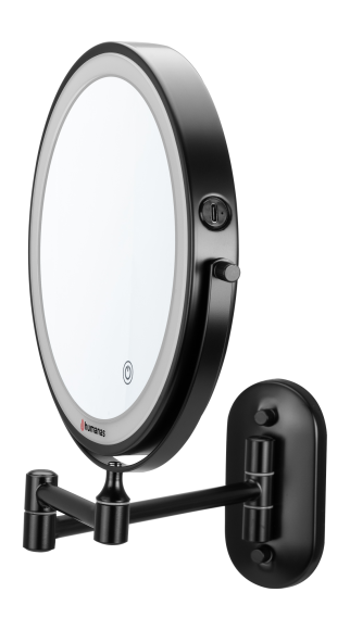 Lustro łazienkowe Humanas HS-BM01 z podświetleniem LED - czarne 