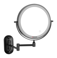 Lustro łazienkowe Humanas HS-BM01 z podświetleniem LED - czarne 
