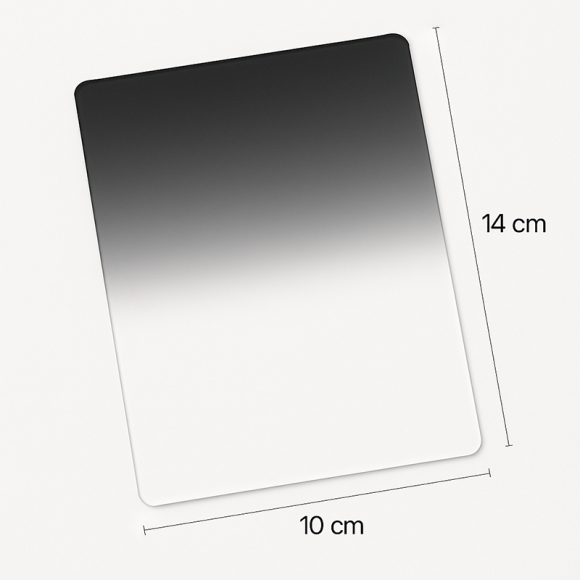 Filtr prostokątny połówkowy szary 100x150mm  ND4 