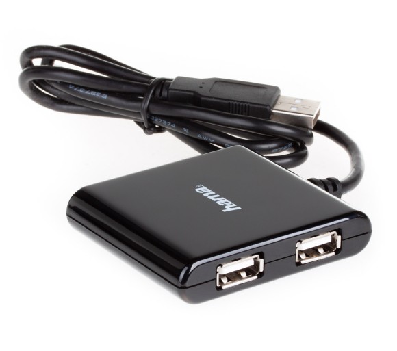 Hub Hama USB-2.0, 4 porty 480Mbit/s