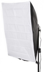 Softbox świetlówkowy 50x70 cm z oprawką E27  na jedną żarówkę 