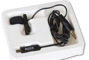 Mikrofon stereo POJEMNOŚCIOWY z klipsem BOYA BY-LM20 do kamer GoPro Hero 2, 3, 3+