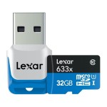 Karta pamięci Lexar 32GB MicroSDXC UHS-I 633x 95MB/s + czytnik USB 3.0 do Gopro itp.
