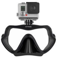 Maska nurkowa Octomask Frameless Black 201 do GoPro (uszkodzone mocowanie)