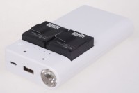 NEWELL Ładowarka/Power Bank Dual Power GP3 do GOPRO Hero3/3+ biała + akumulatorki Newell AHDBT-301
