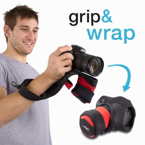 Pasek / pokrowiec Miggo Grip&Wrap DSLR BR70 czarno-czerwony