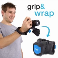 Pasek / pokrowiec Miggo Grip&Wrap Mirrorless CSC BB30 czarno-niebieski
