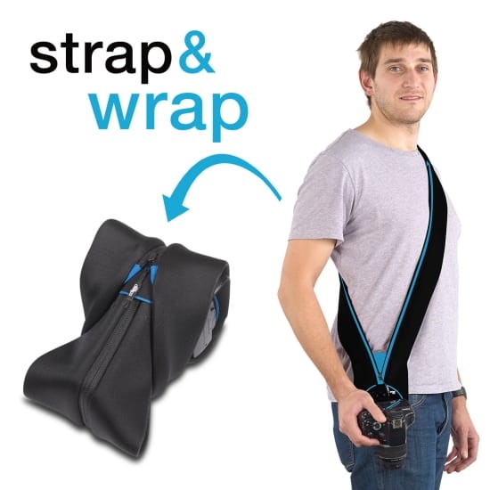 Pasek / pokrowiec Miggo Strap&Wrap DSLR BB90 czarno-niebieski