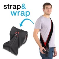 Pasek / pokrowiec Miggo Strap&Wrap DSLR BR90 czarno-czerwony