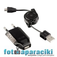Hama Ładowarka 230V Kabel USB Picco zwijana 1A RollUp Travel Charger