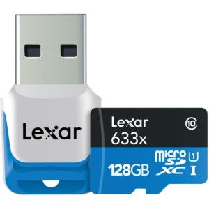 Karta pamięci Lexar 128GB MicroSDXC UHS-I 633x 95MB/s + czytnik USB 3.0 Full HD i 4K