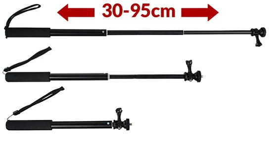 Monopod ramię 30-95cm wysięgnik do GoPro Hero4/3 /3+  GP-56 teleskopowy selfi