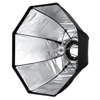 Softbox parasolkowy 60cm oktagonalny do lamp aparatowych - reporterski mocowanie reporterskie