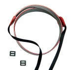Pasek Reporter skórzany LS30B czarno-czerwony