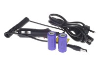 Ładowarka impulsowa 230V z zasilaczem samochodowym 12V + 2x akumulator CR123 1000mAh