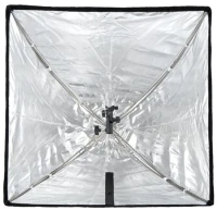 Softbox parasolkowy Powerlux 70x70 Set z gridem do lamp aparatowych - reporterski