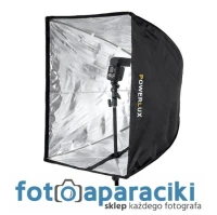 Softbox parasolkowy Powerlux 70x70 Set z gridem do lamp aparatowych - reporterski