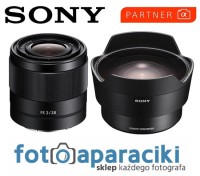 Obiektyw Sony FE 28 mm f/2.0 + konwerter Sony rybie oko (SEL057FEC)