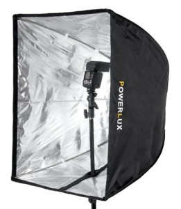 Softbox parasolkowy Powerlux 70x70  + uchwyt reporterski 