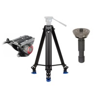 Statyw Benro KH-26NL bez głowicy + Manfrotto 520Ball + Manfrotto MVH500AH