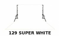 Tło kartonowe 2,72 x 11m na tulei / kolor nr. 129 SUPER WHITE białe