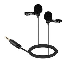 Mikrofon podwójny STEREO z klipsem Boya BY-LM300, do kamer i lustrzanek